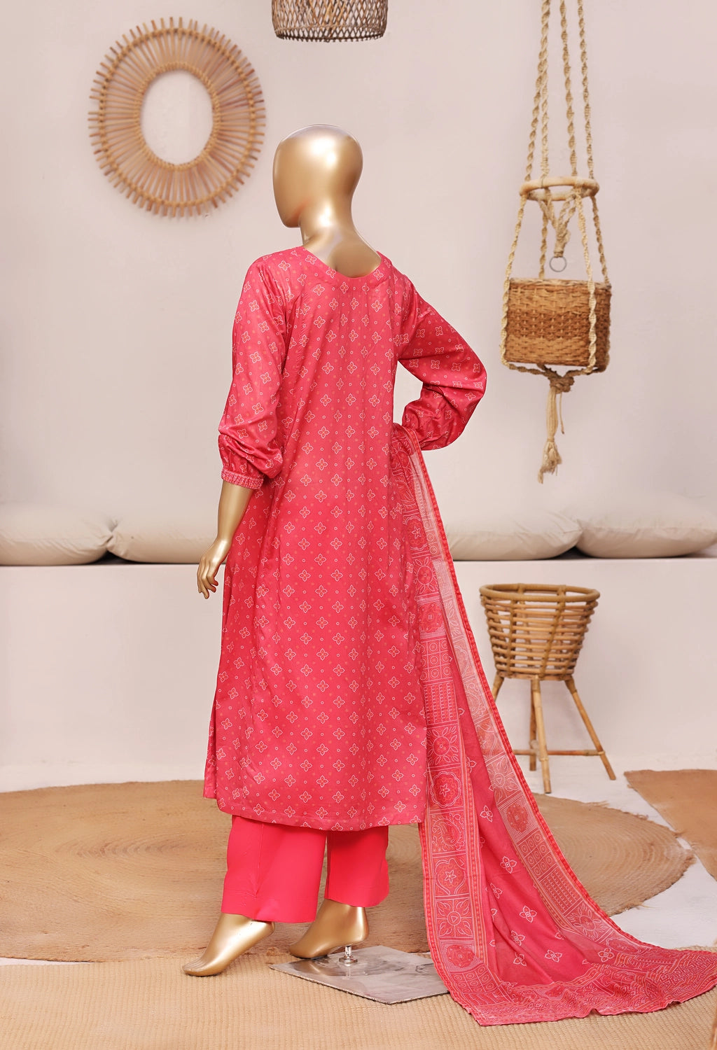 BinSaeed Printed Frock LSM323