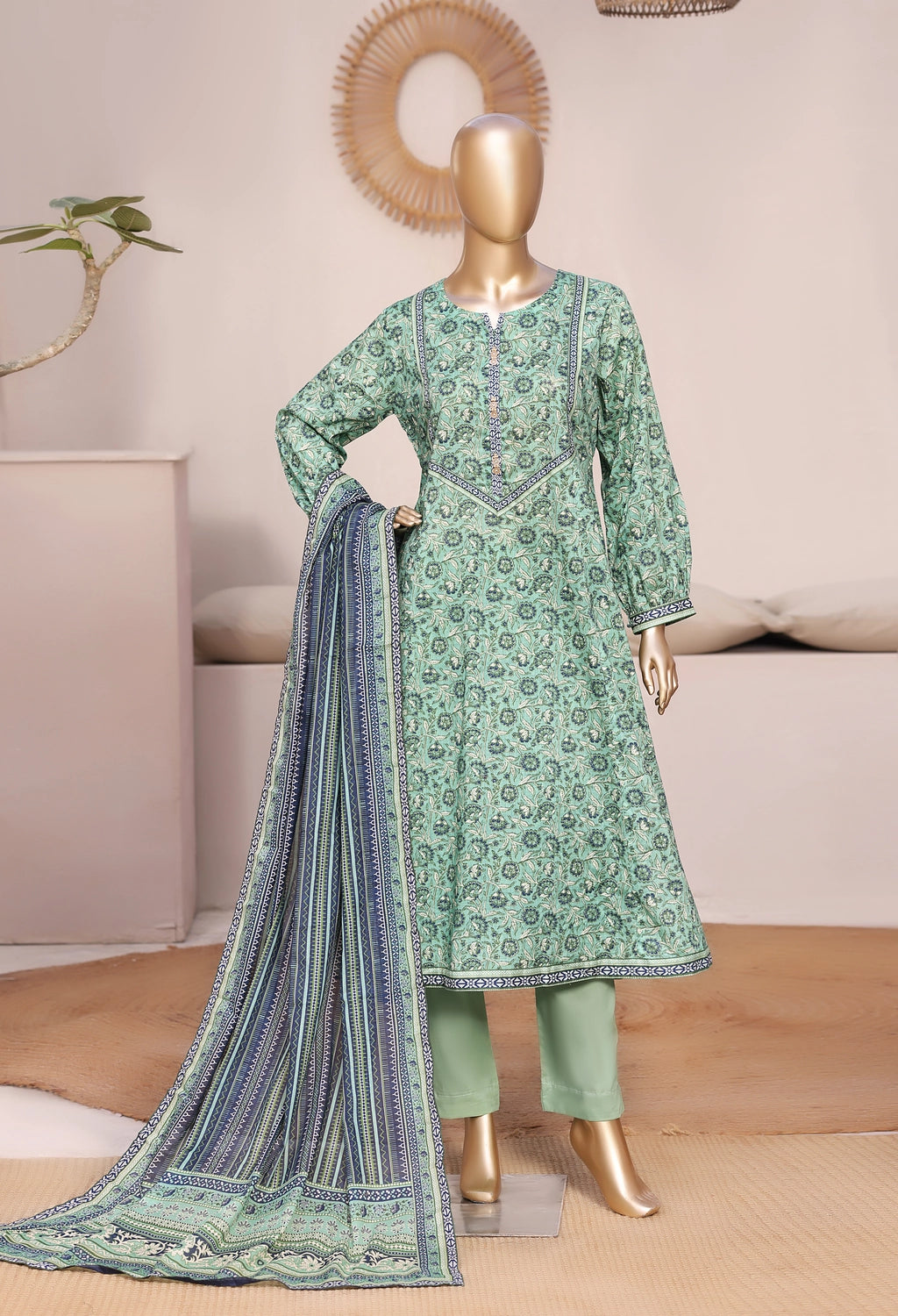 BinSaeed Printed Frock LSM328