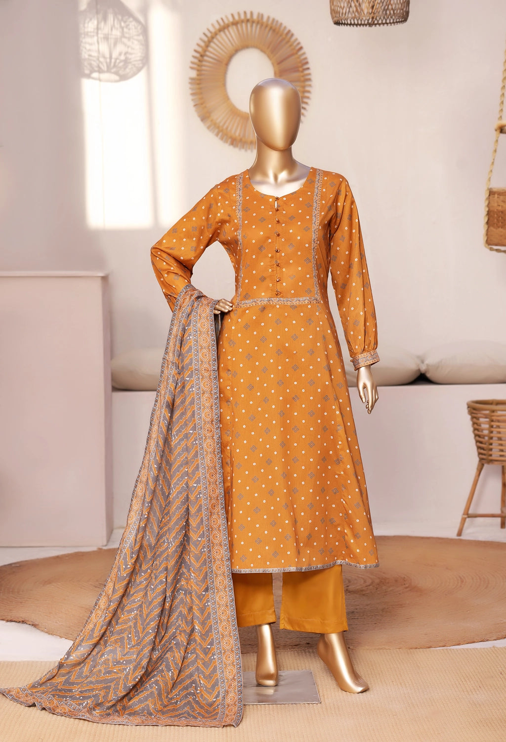 BinSaeed Printed Frock LSM314