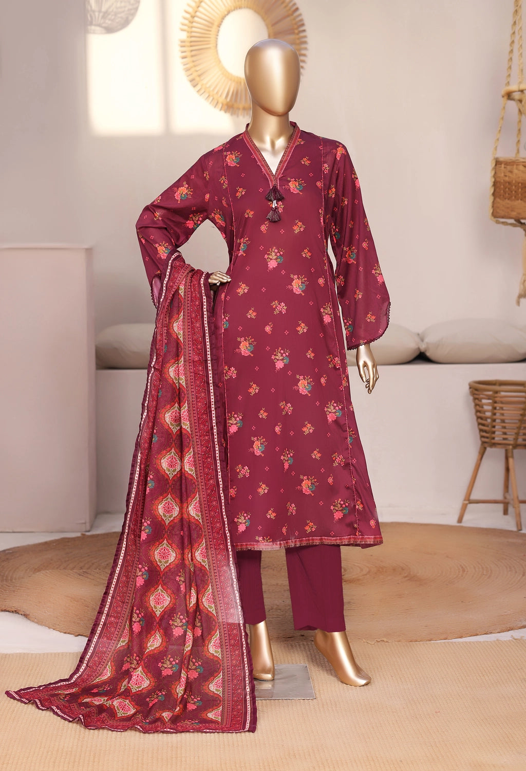 BinSaeed Printed Frock LSM341
