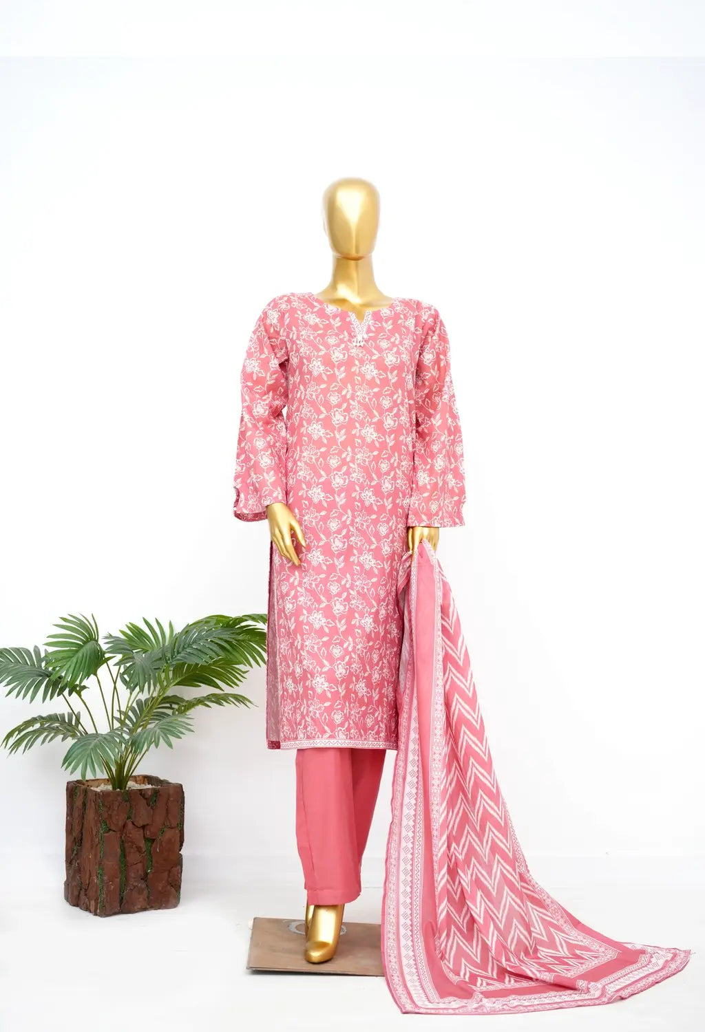 Binsaeed Printed Three piece LSM 0382