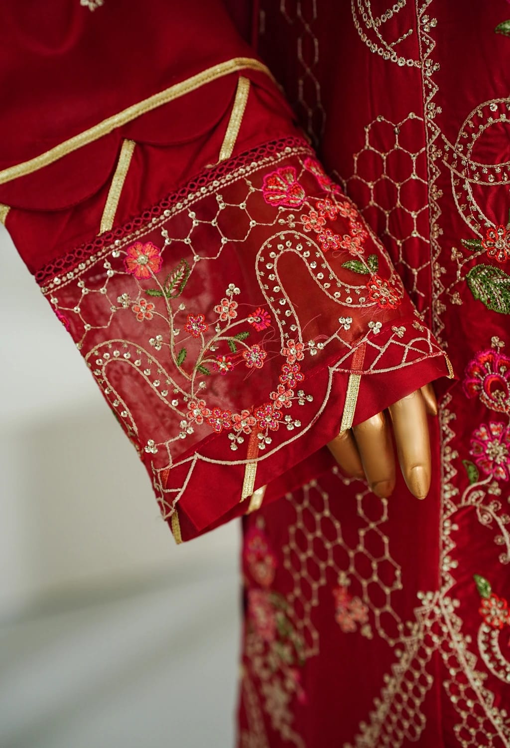 Bin saeed Stithed Plain Cotton 3pc (D2516-A)