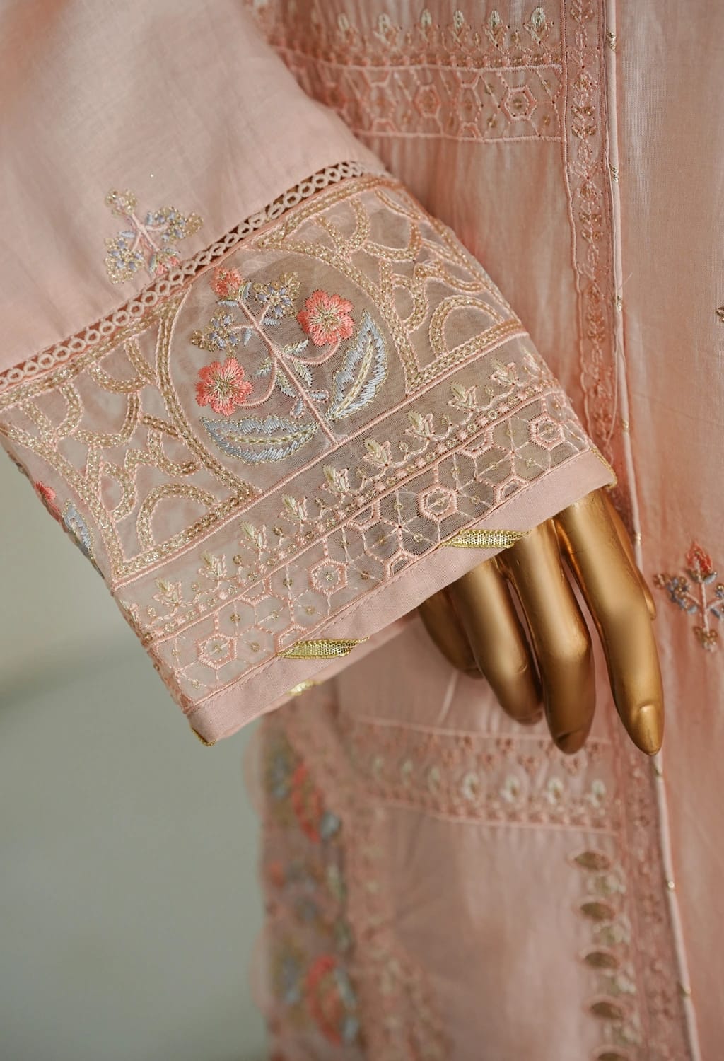 Bin saeed Stithed Plain Cotton 3pc (D 2532-O)