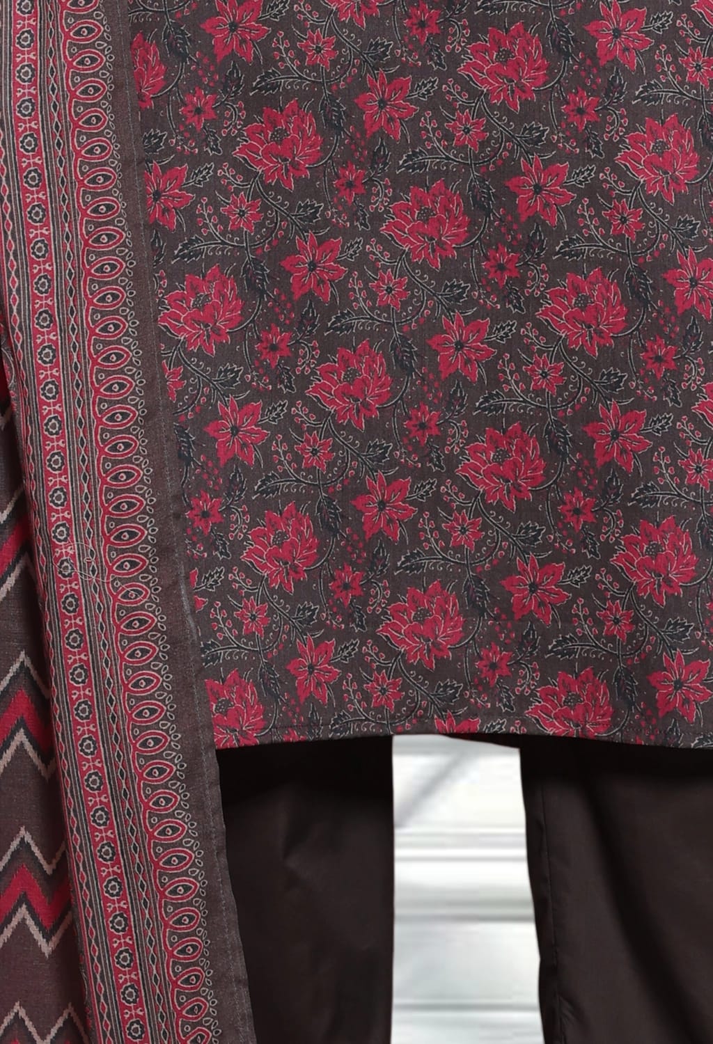 Binsaeed Lawn Printed 3pc (LSM076)