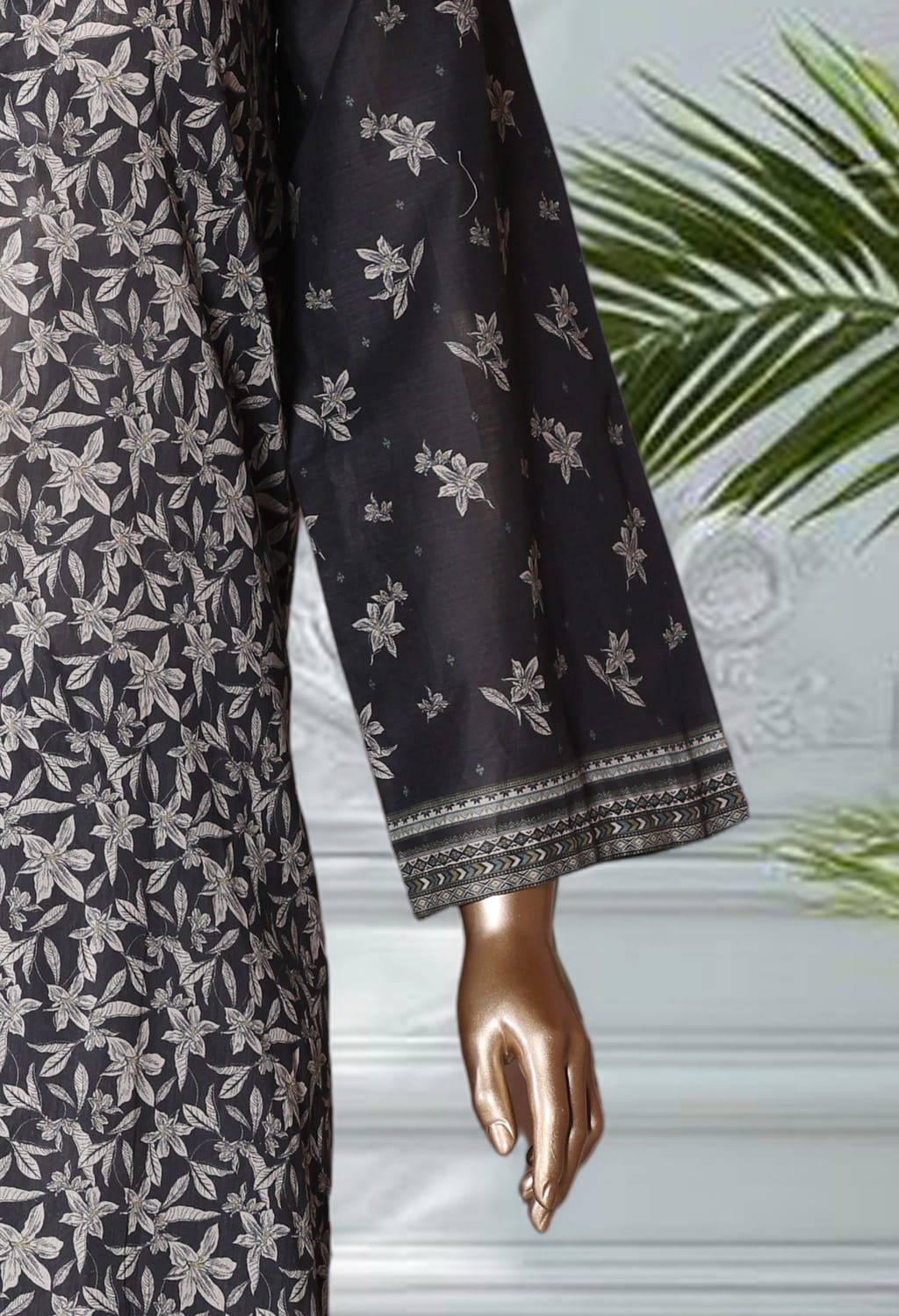 Binsaeed Lawn Printed 3pc (LSM092)