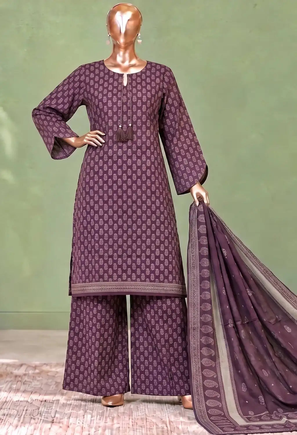 BIN SAEED 3PC PRINTED KHADDAR FIZA COLLECTION