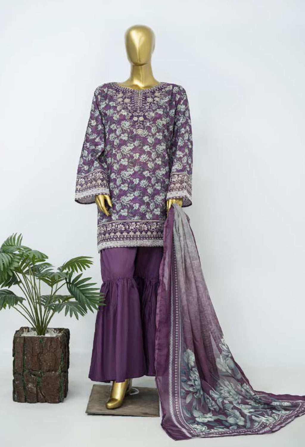 BIN SAEED EXCLUSIVE EMBROIDERED 3PC COLLECTION 04