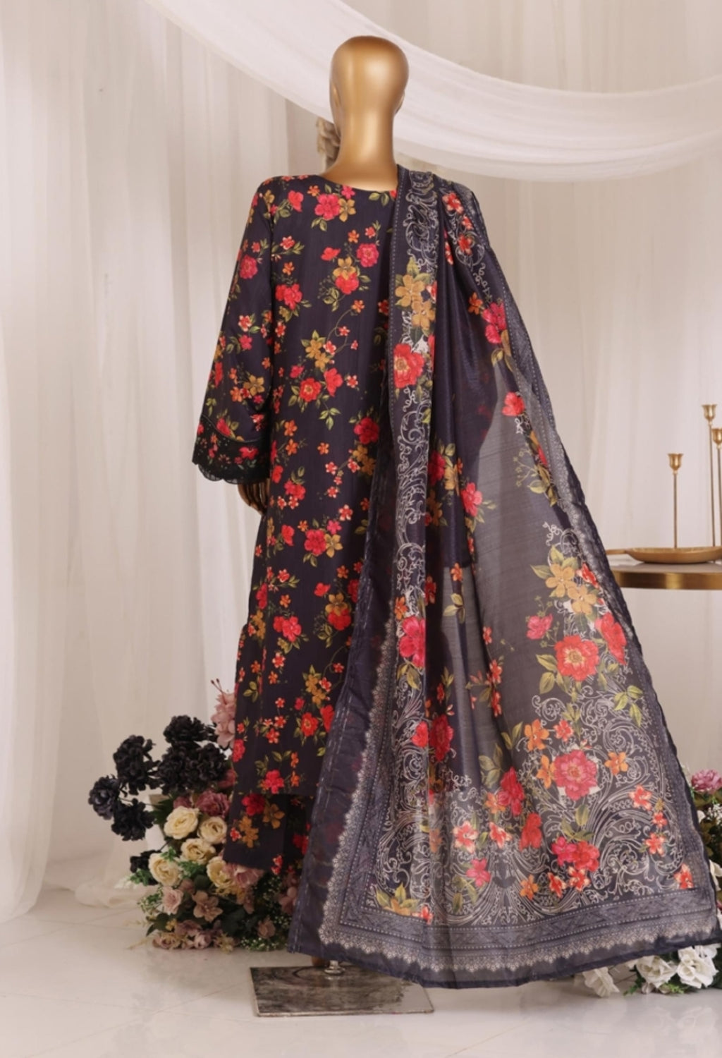 BIN SAEED LUXURY CHIKANKARI & CUTWORKKARI 3PC COLLECTION 01