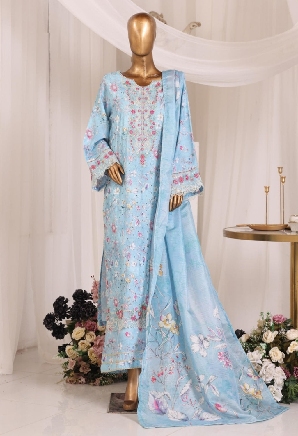 BIN SAEED LUXURY CHIKANKARI & CUTWORKKARI 3PC COLLECTION 04