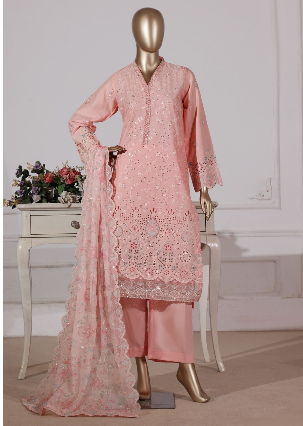 Binsaeed Lawn Embroided 3pc (D2549-B)