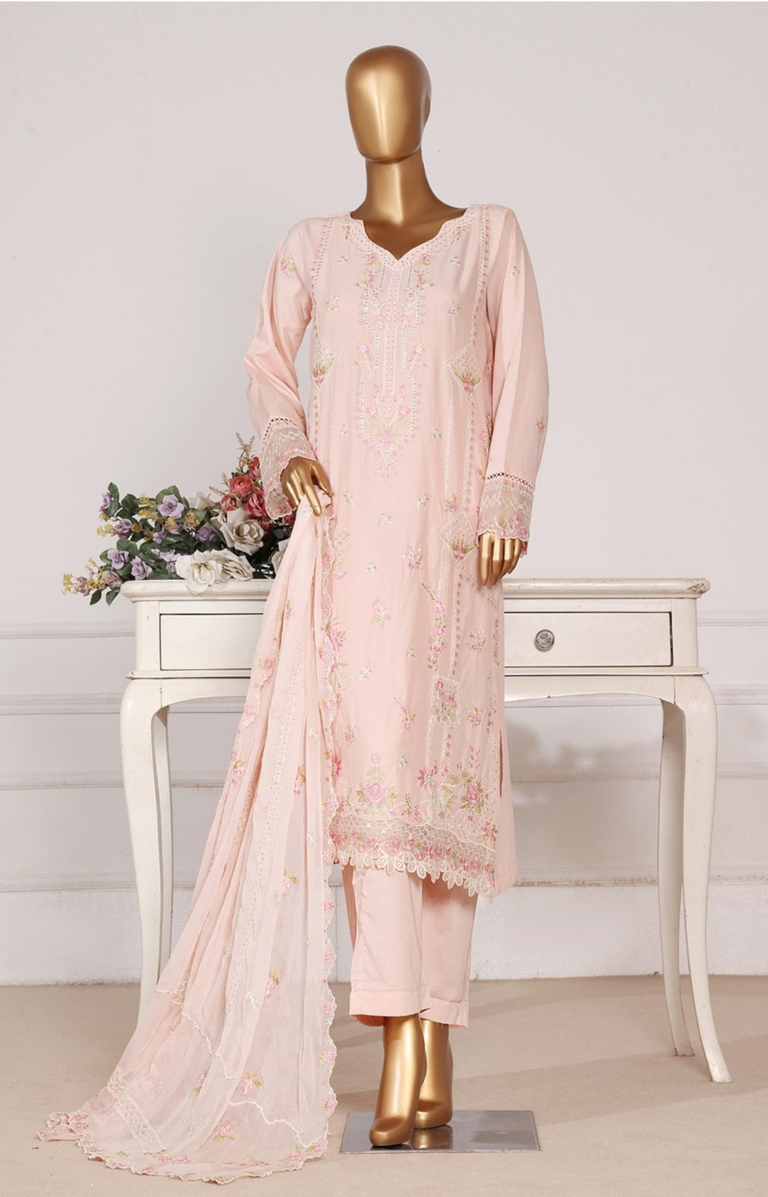 Binsaeed Lawn Embroided 3pc (D2514-A)