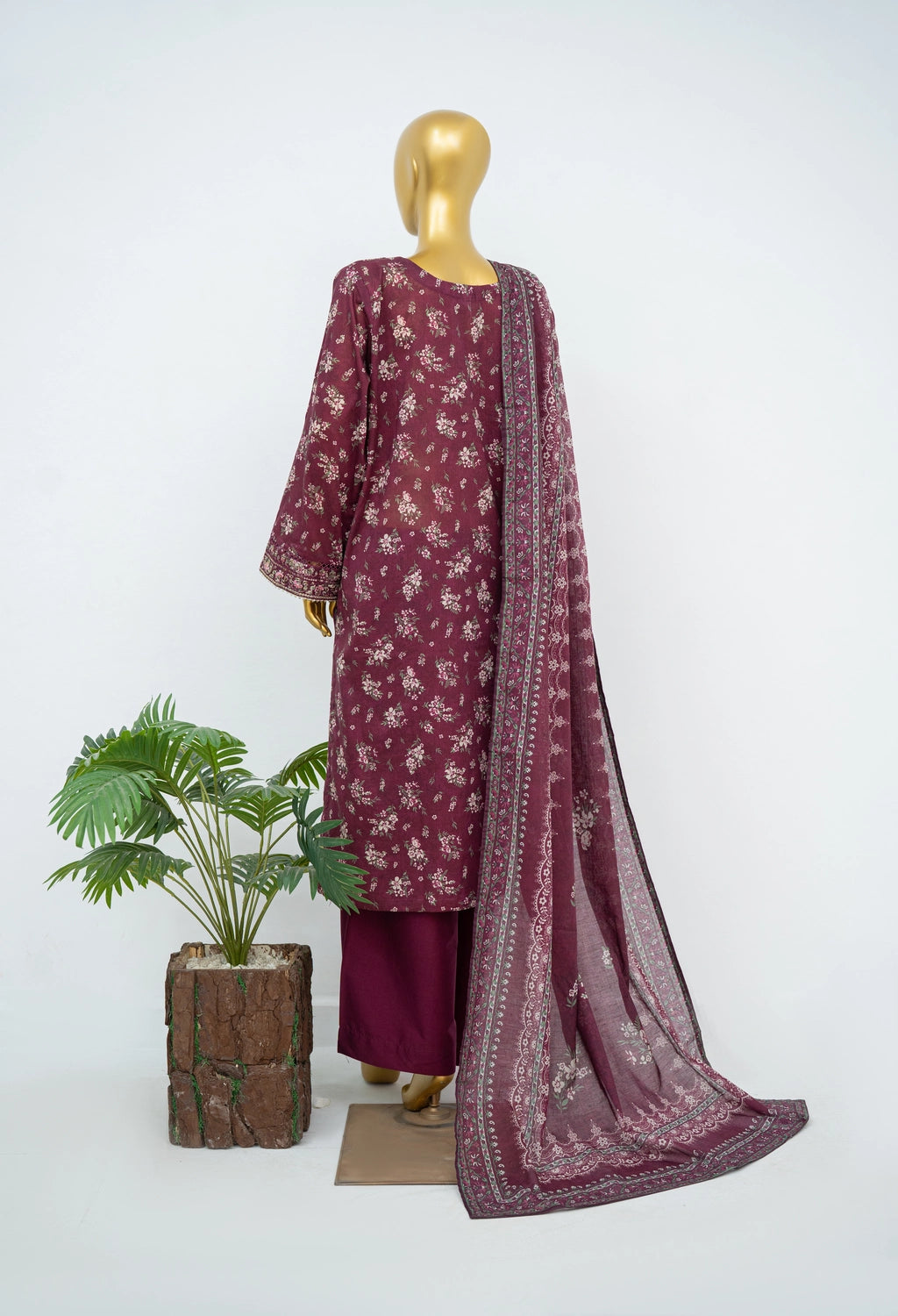 BIN SAEED EXCLUSIVE EMBROIDERED WITH BELLBOTTOM TROUSER 3PC COLLECTION