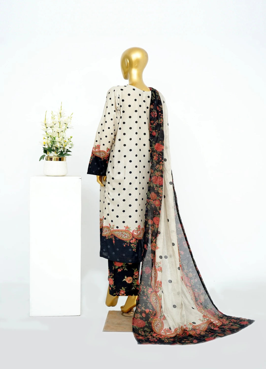 Binsaeed Printed Three piece LSM 0364
