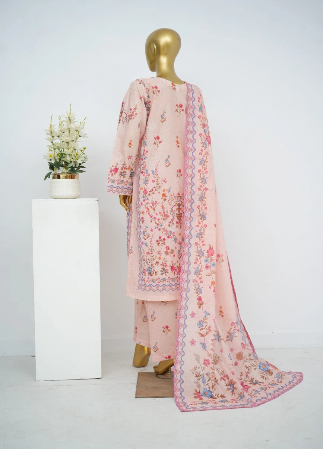 Binsaeed Printed Three piece LSM 0362