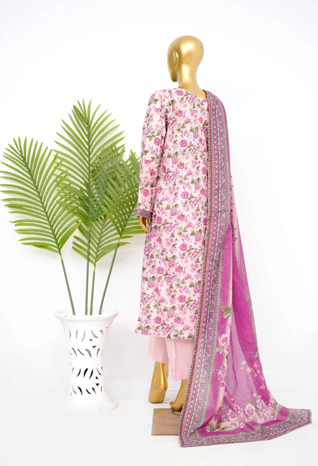 Binsaeed Printed Three piece LSM 0446