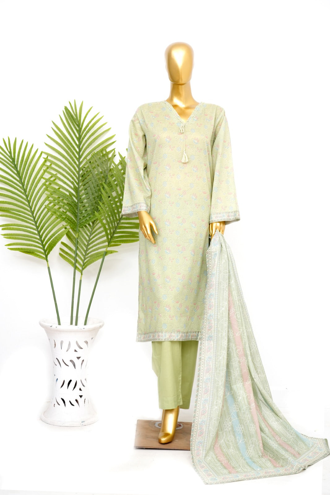 Binsaeed Printed Three piece LSM 0478