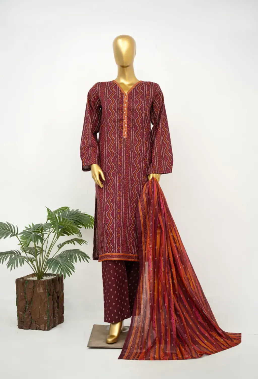 Binsaeed Printed Three piece