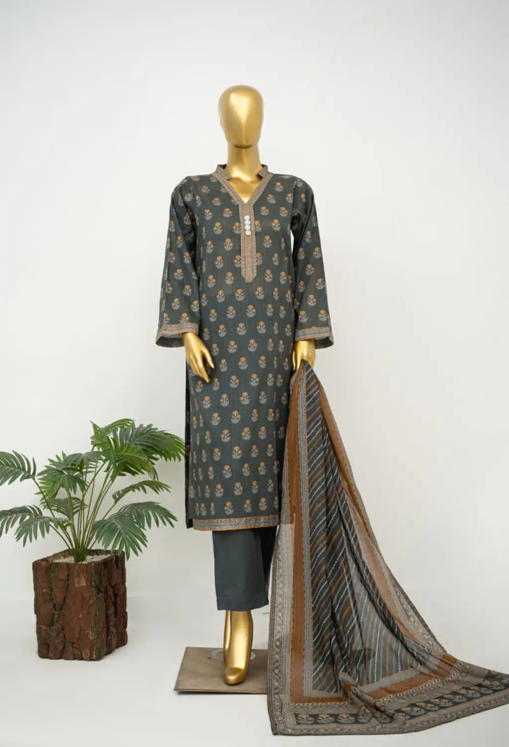 Binsaeed Printed Three piece