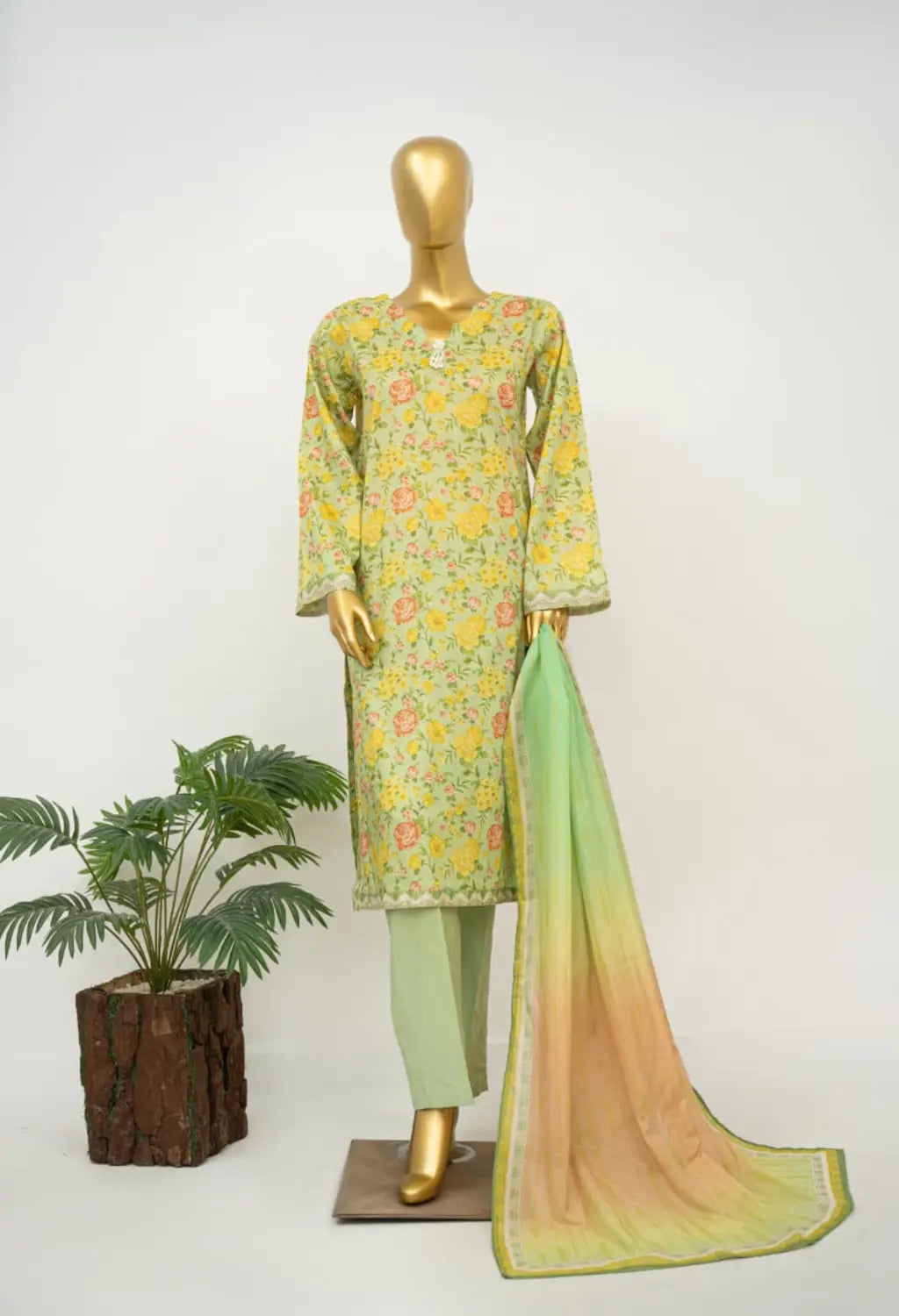 Binsaeed Printed Three piece