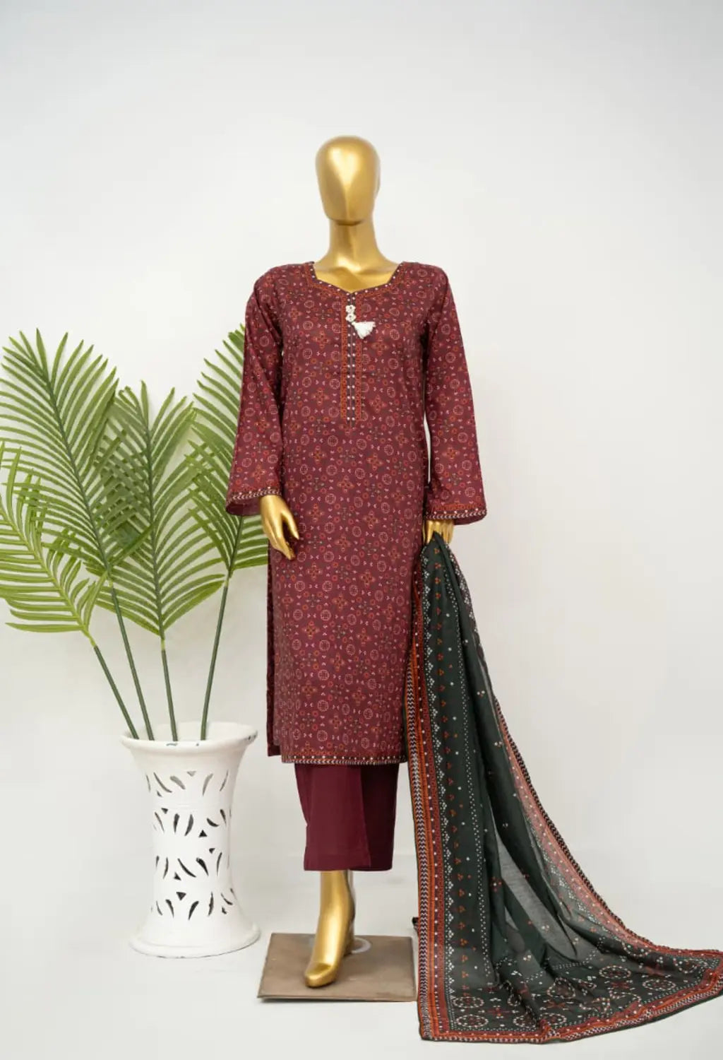 Binsaeed Printed Three piece
