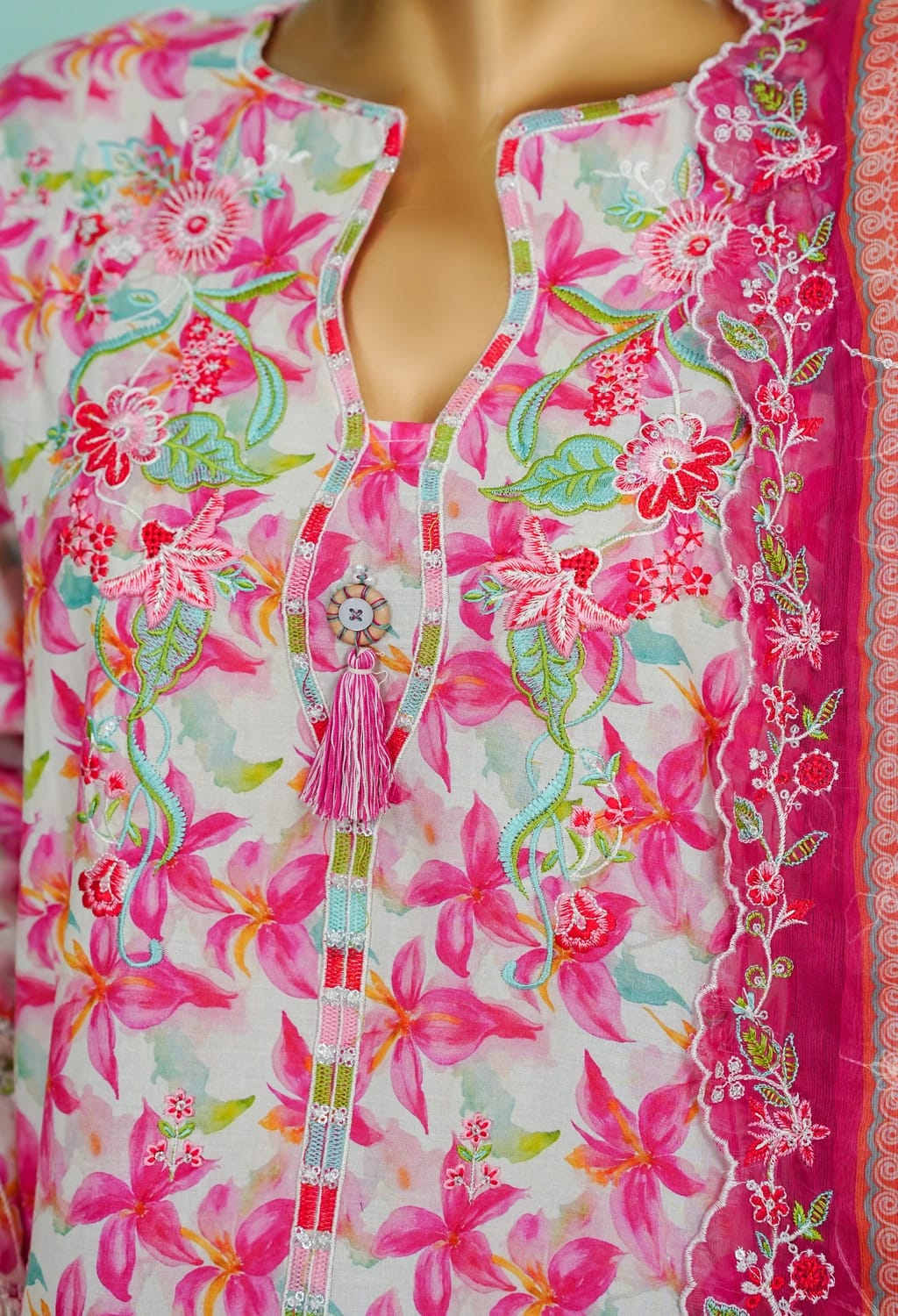 Binsaeed Lawn Embroided 3pc (WC 69)