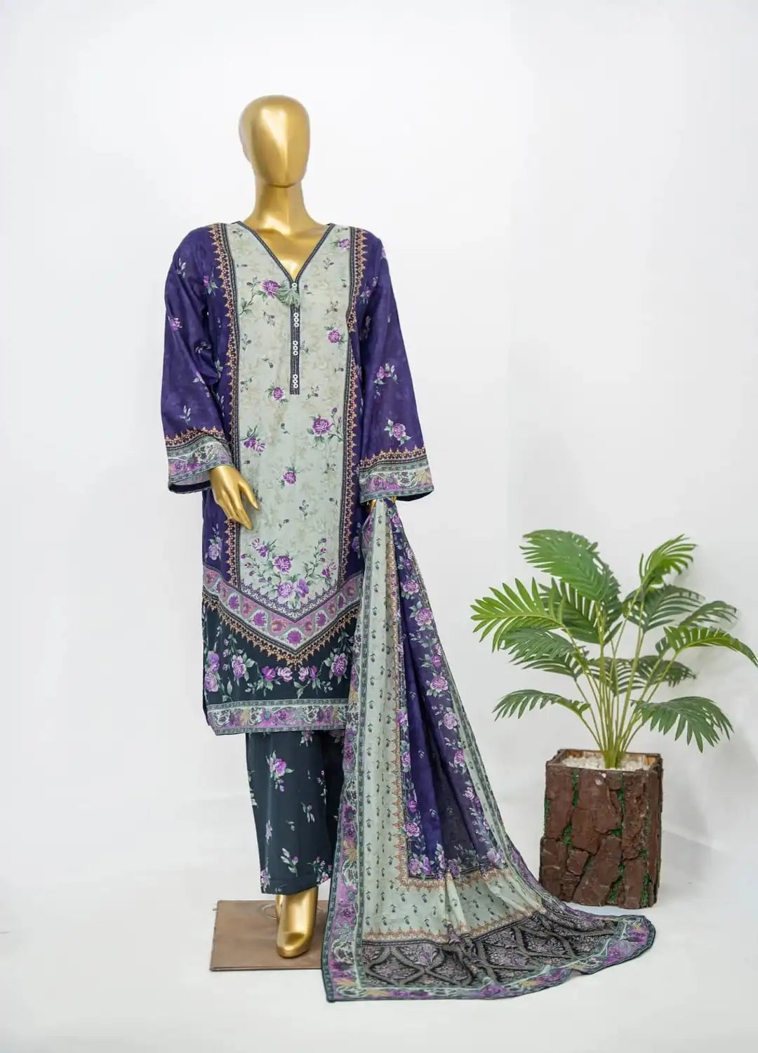 Binsaeed Printed 3pc P1