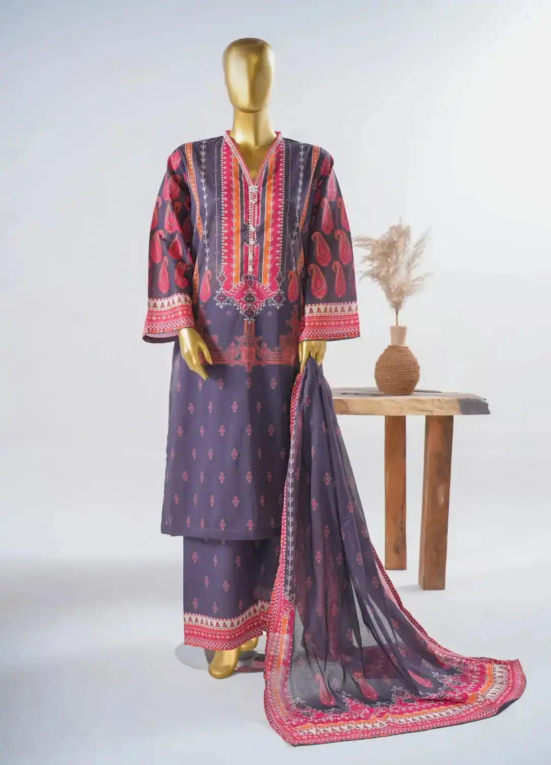 Binsaeed Printed 3pc P12