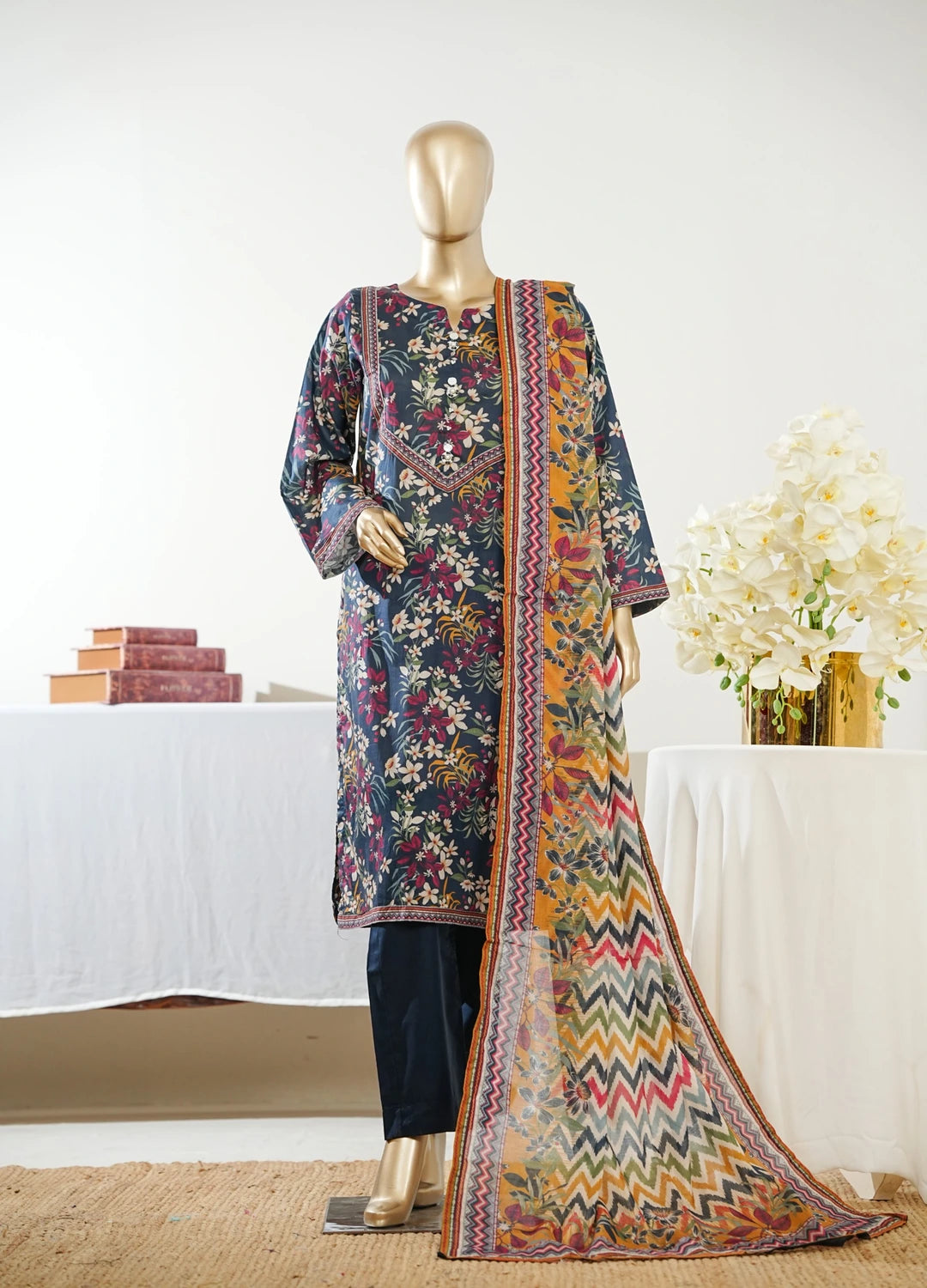 Binsaeed Printed 3pc P19