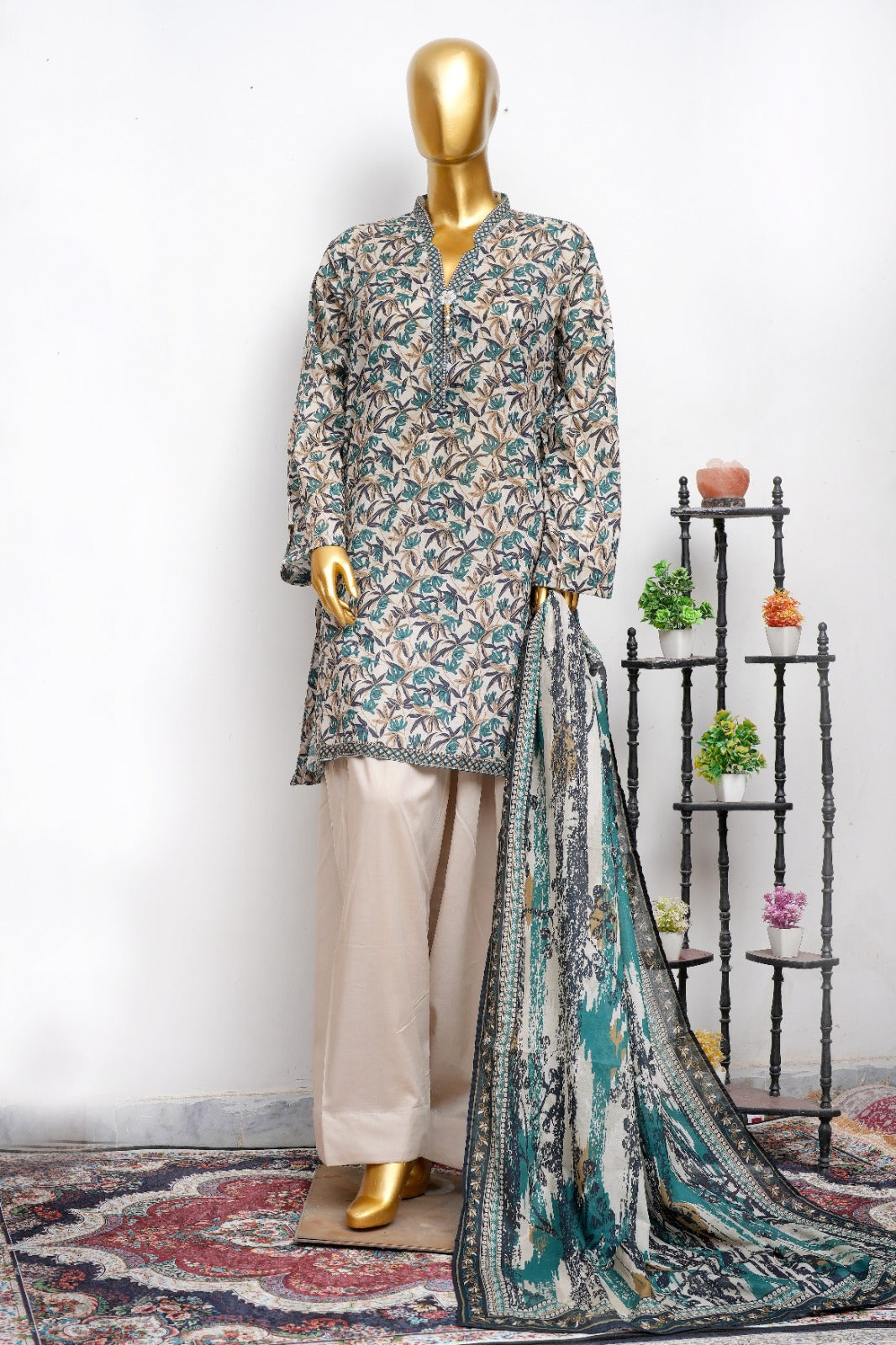 Bin Saeed Three Piece Farshi Exclusive lsm 0475
