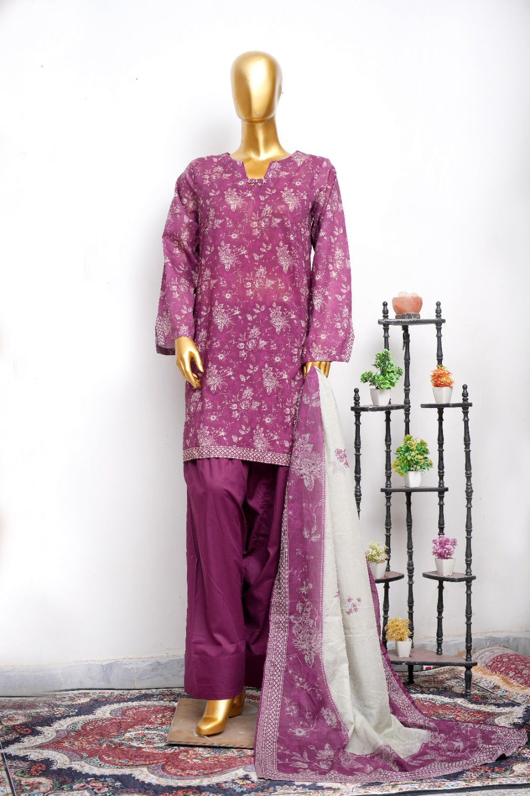Bin Saeed Three Piece Farshi Exclusive lsm 0581