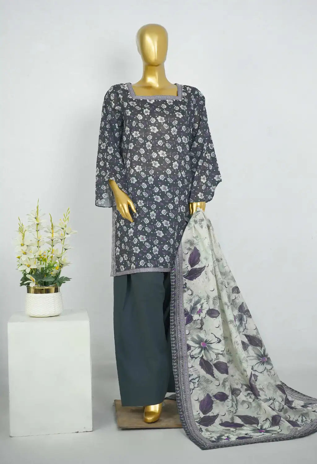 BIN SAEED EXCLUSIVE FARSHI SHALWAR 3PC COLLECTION