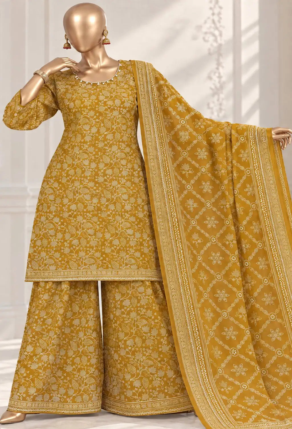 BIN SAEED PRINTED 3PC KHADDAR AURELIA COLLECTION