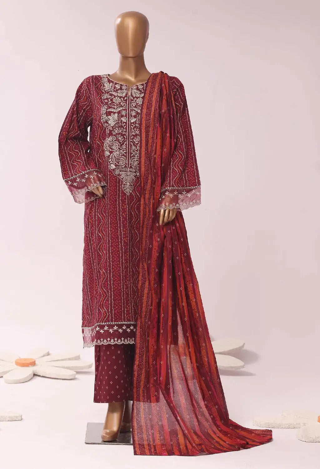 BIN SAEED EXCLUSIVE EMBROIDERED 3PC COLLECTION