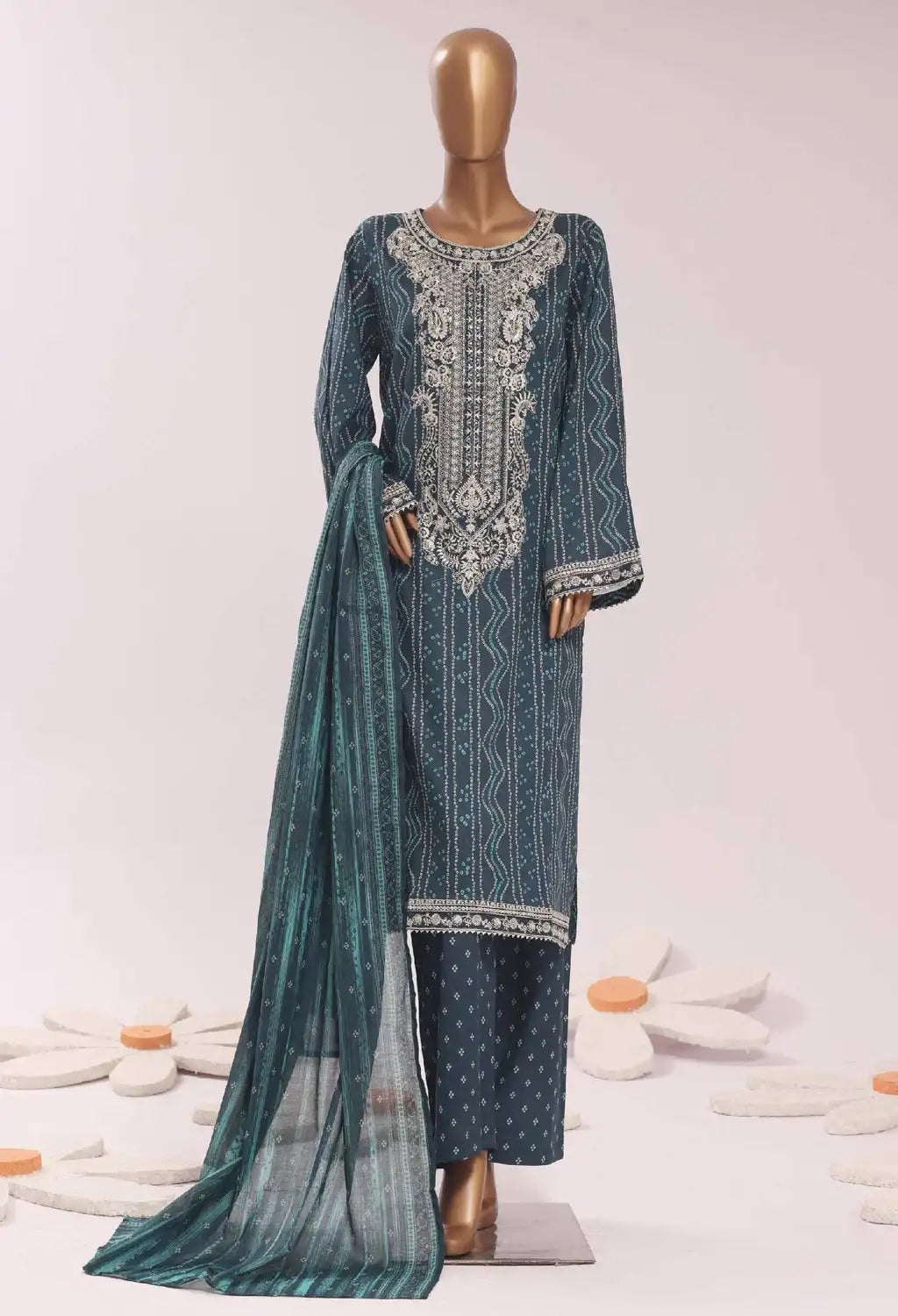 BIN SAEED EXCLUSIVE EMBROIDERED 3PC COLLECTION 02