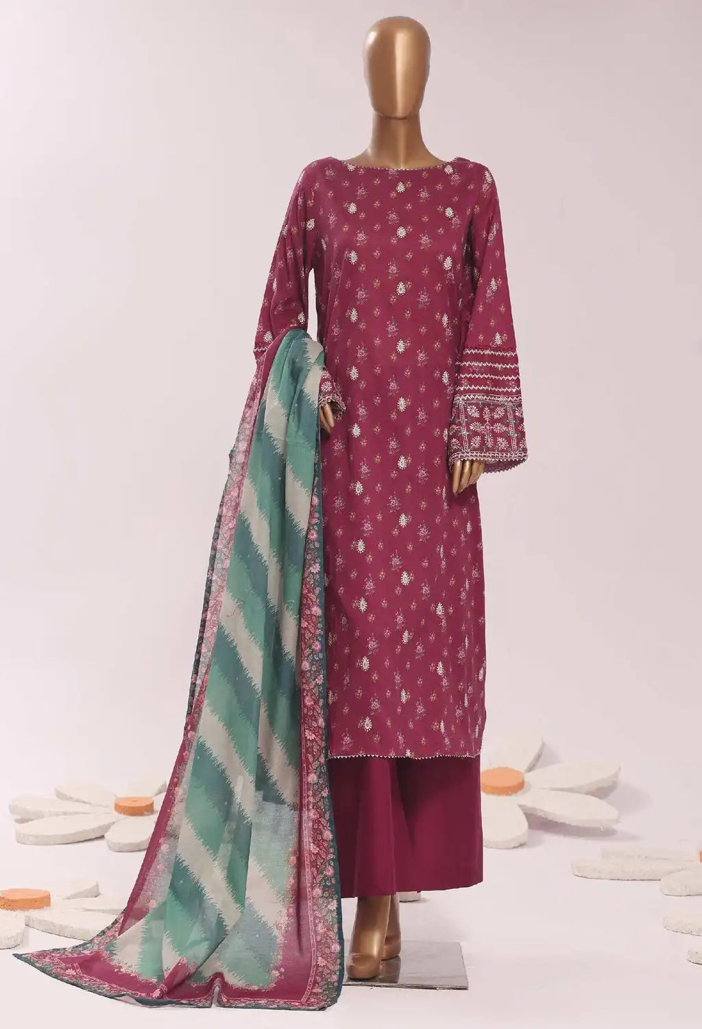 BIN SAEED EXCLUSIVE EMBROIDERED 3PC COLLECTION 03