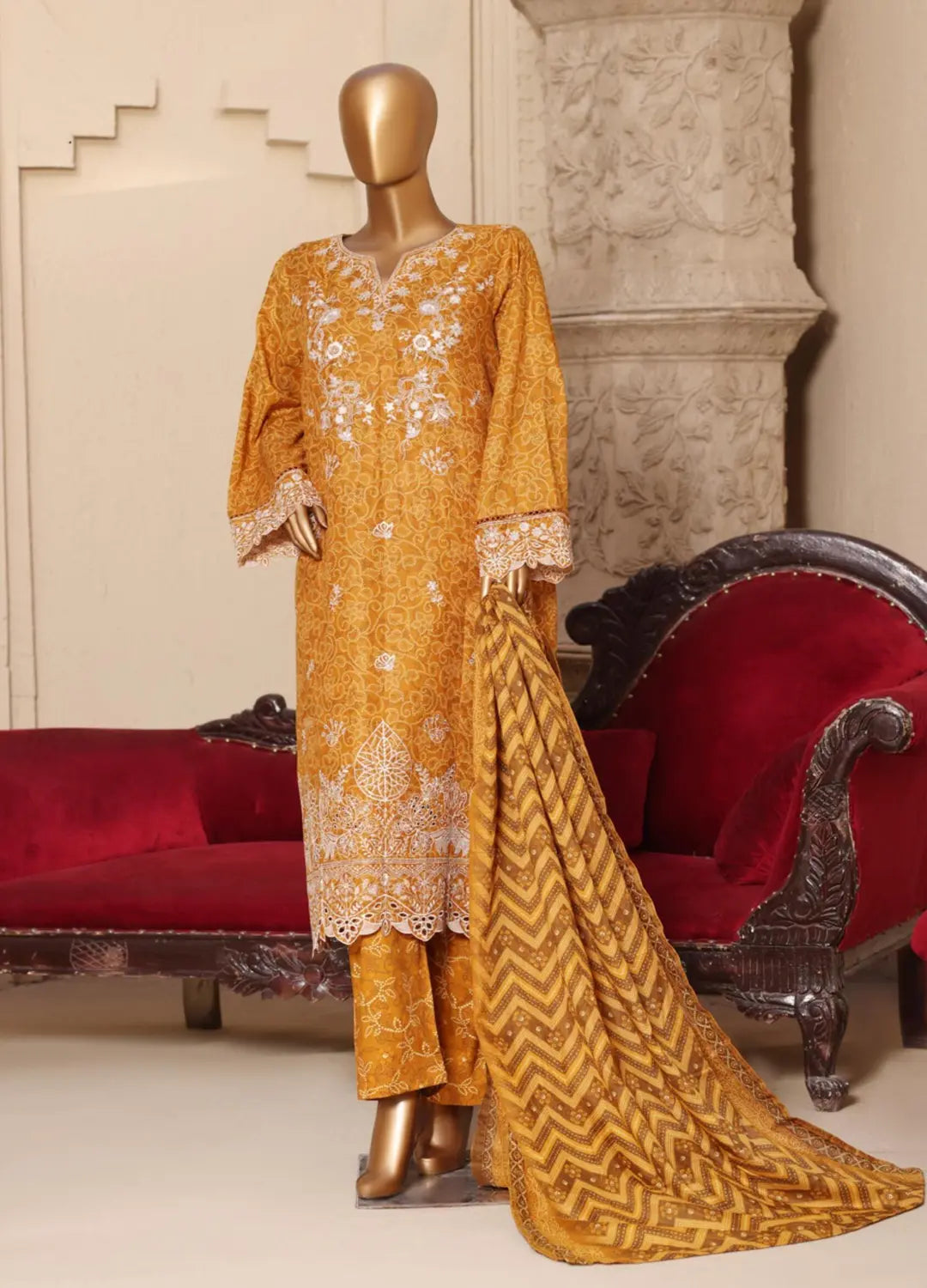 BIN SAEED EXCLUSIVE EMBROIDERED 3PC COLLECTION VOLUME 5 D01