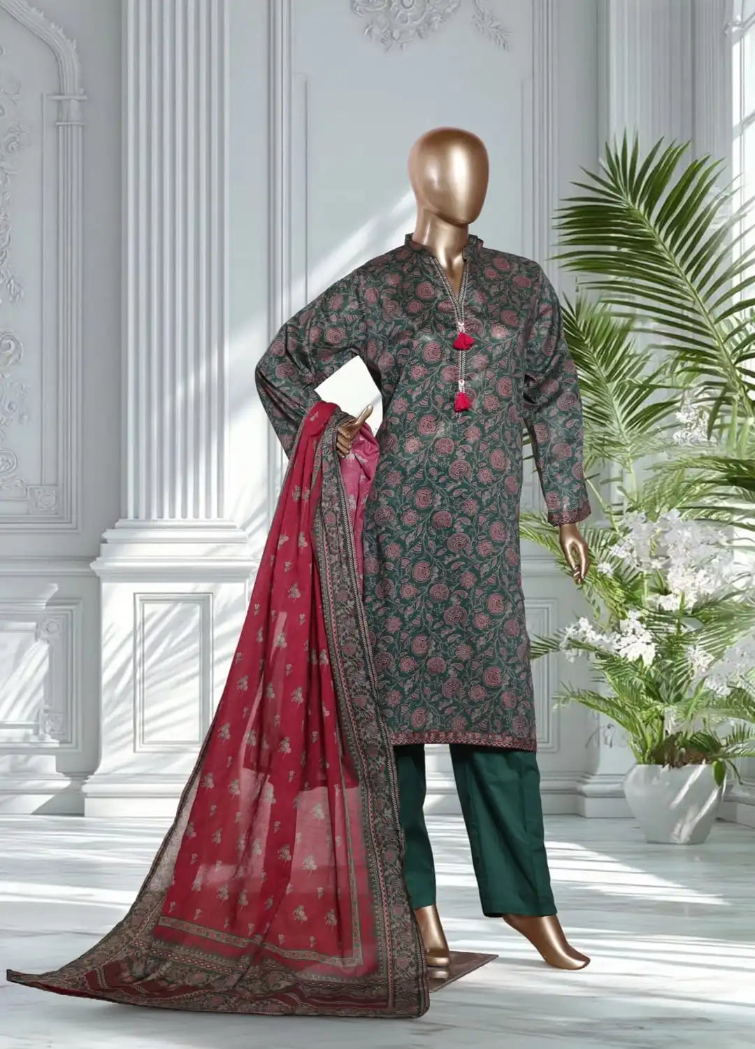 Binsaeed Printed Three piece P45