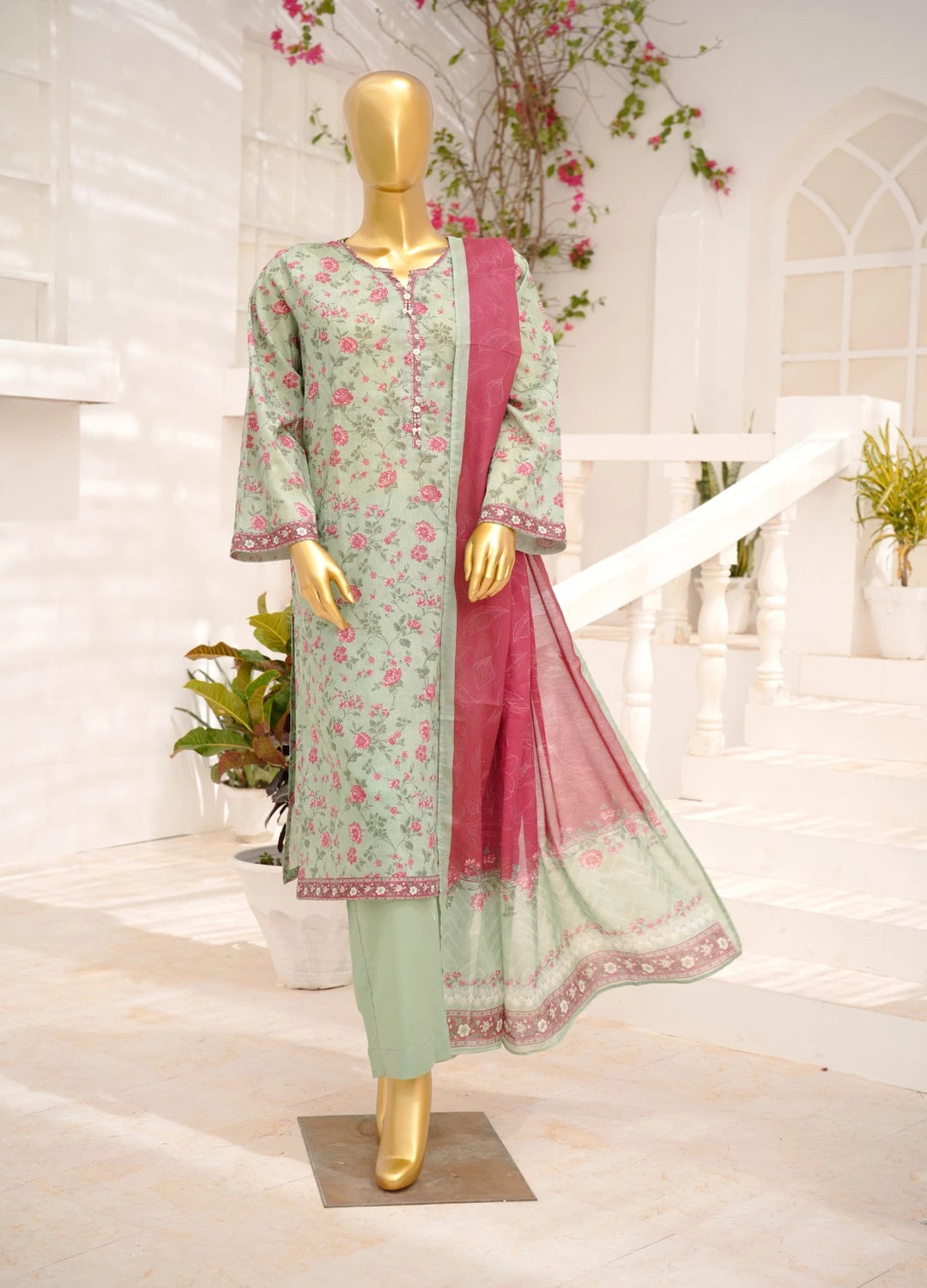 Binsaeed Printed Three piece P48