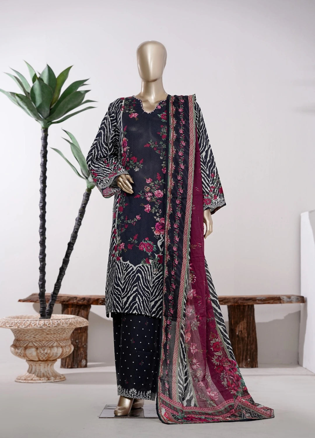 Binsaeed Printed Three piece P26
