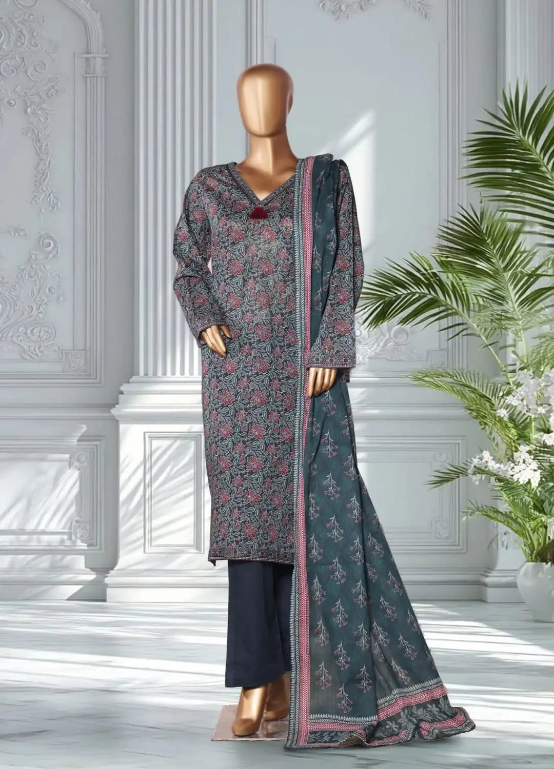 Binsaeed Printed Three piece P47