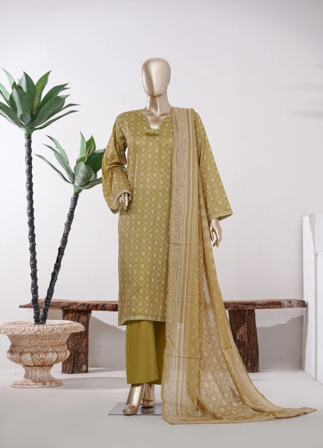 Binsaeed Printed Three piece P22