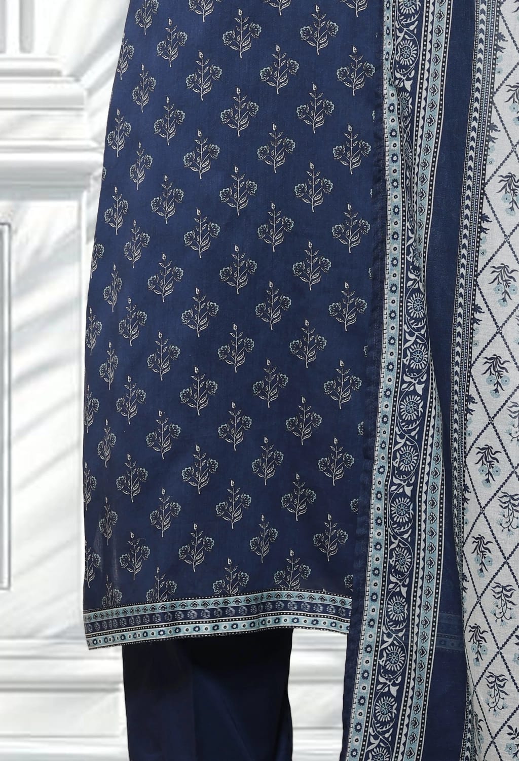 Binsaeed Lawn Printed 3pc (LSM075)