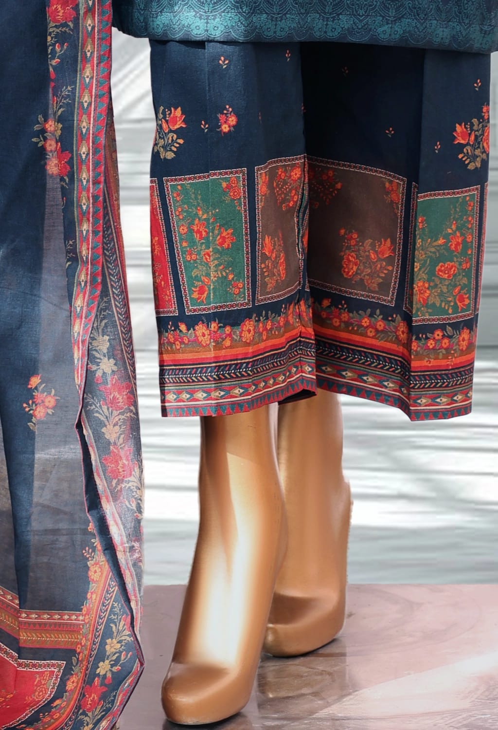 Binsaeed Lawn Printed 3pc (LSM087)