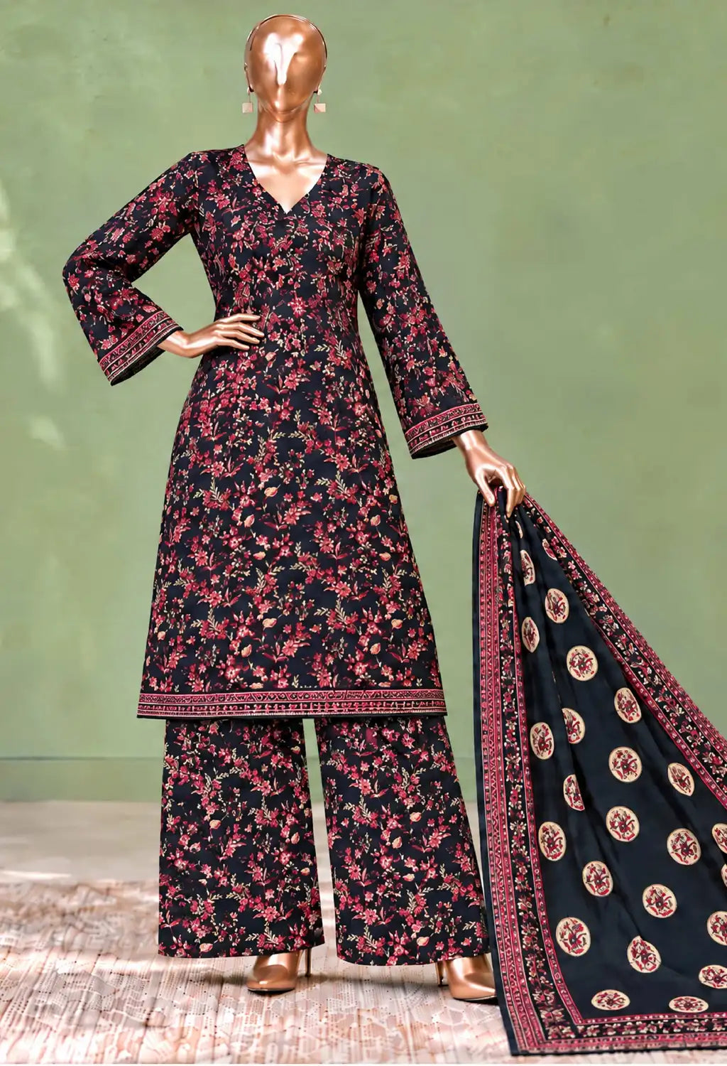 BIN SAEED 3PC PRINTED KHADDAR FIZA COLLECTION