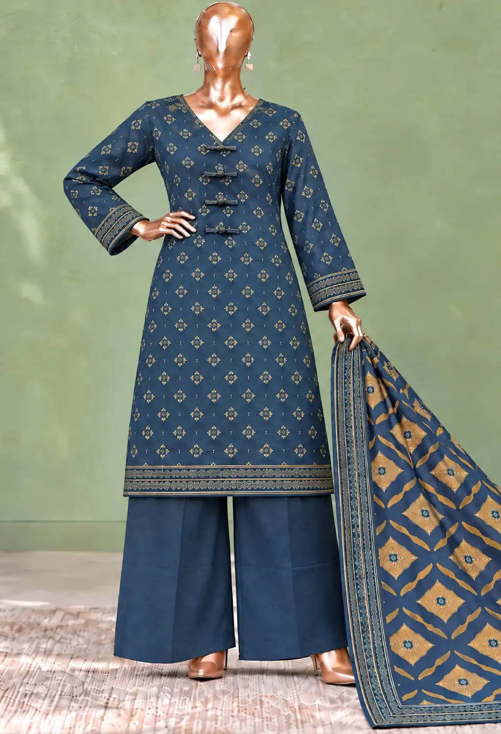 BIN SAEED 3PC PRINTED KHADDAR FIZA COLLECTION