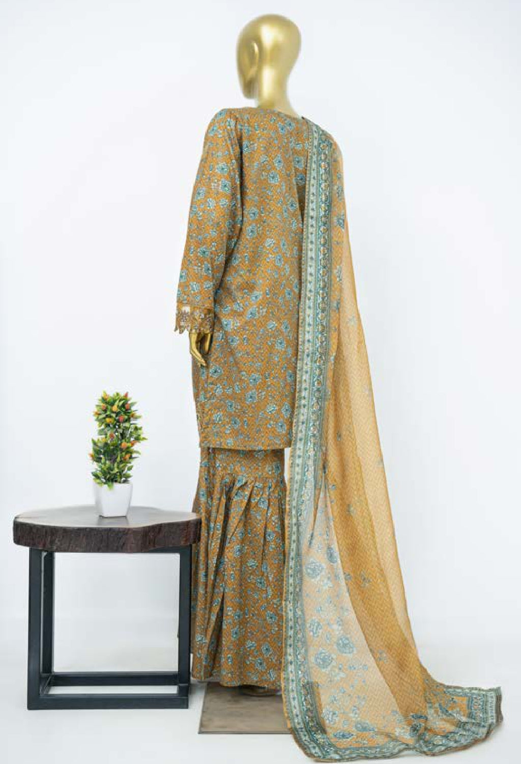BIN SAEED EXCLUSIVE EMBROIDERED 3PC  COLLECTION 03