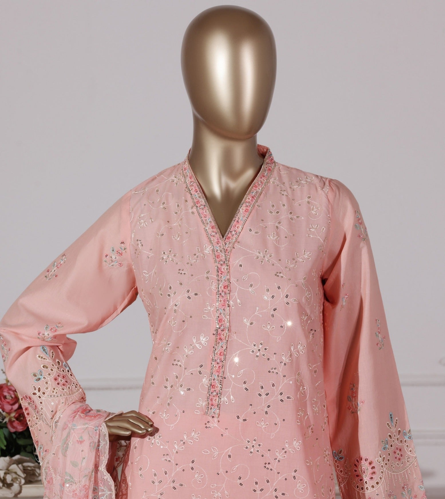 Binsaeed Lawn Embroided 3pc (D2549-B)