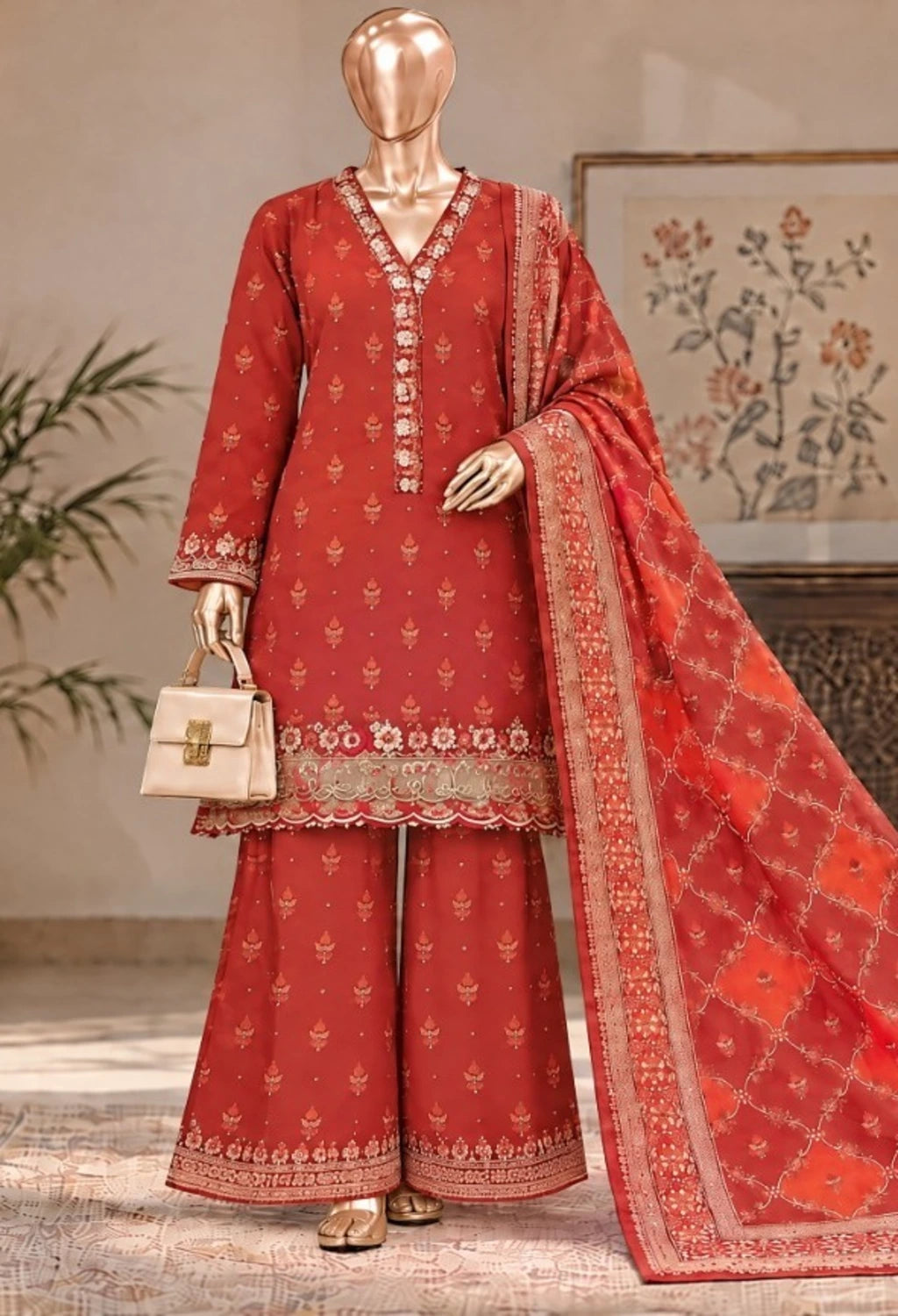 BIN SAEED EXCLUSIVE PRINTED 3PC SATAISH COLLECTION