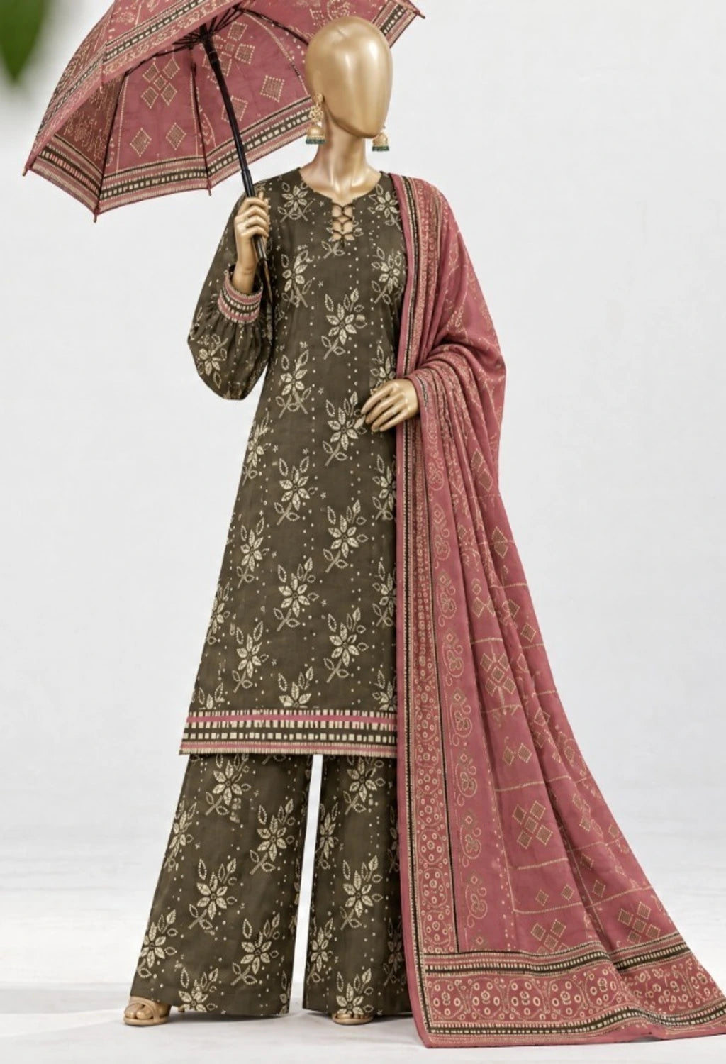 BIN SAEED PRINTED 3PC KHADDAR ROOHI COLLECTION
