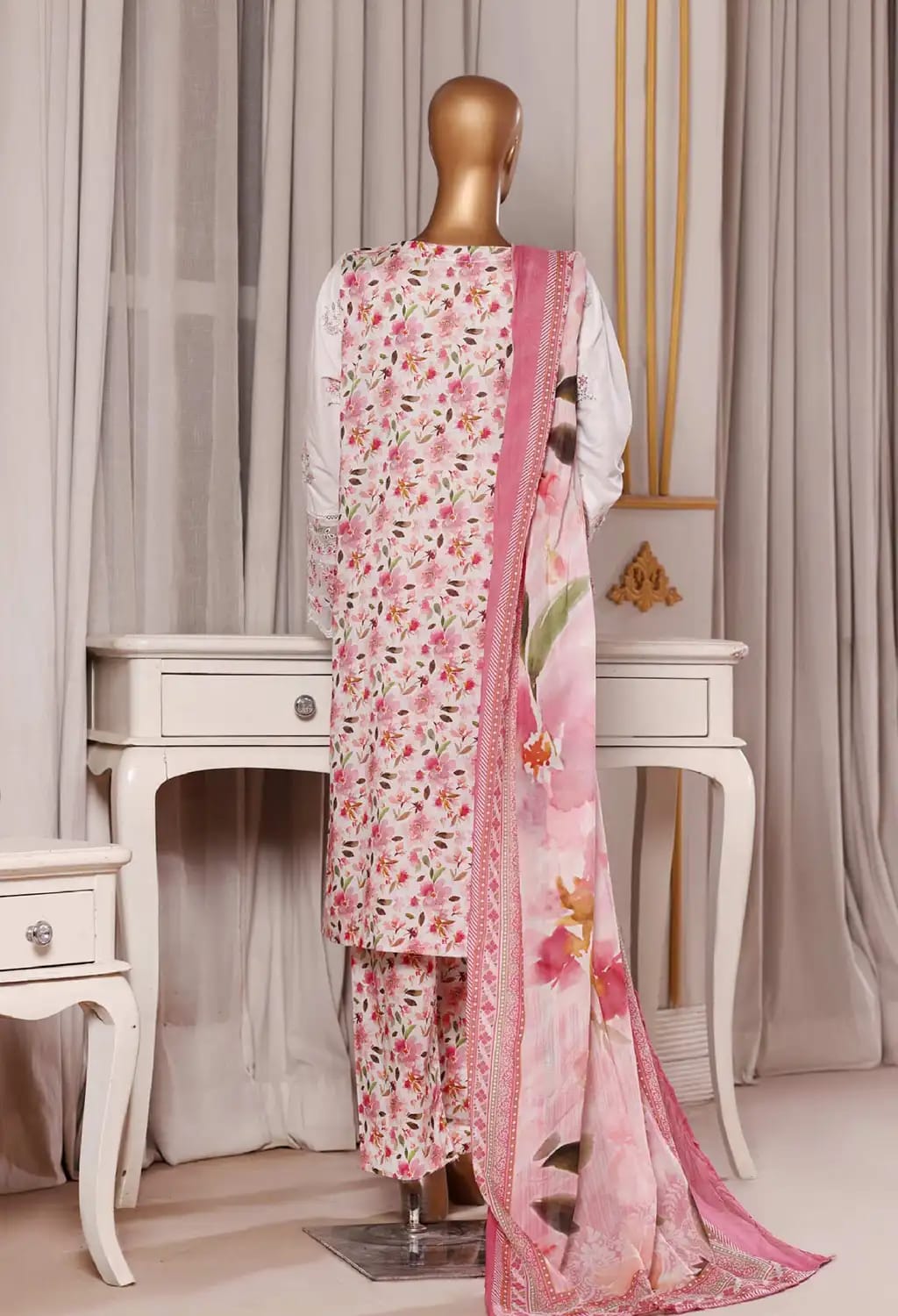 Binsaeed Lawn Embroided 3pc (NSM0149)